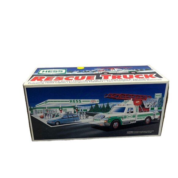 1994 Hess Rescue Truck With Lights & Siren Collectible Toy Original Box Included - Picture 3 of 9